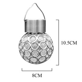 OSALADI 3pcs Solar Power Light Wedding Light Party Lamp Decorative Light Outdoor Hanging Light Hanging Lamp Crystal Ball Light