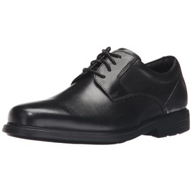 Rockport Mens Charlesroad Plaintoe Oxfords-shoes, Black, 10 Wide US