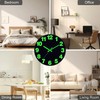 AIENAI 12 inch Vinyl Black Clock, Battery Powered, Glowing in