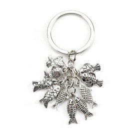 Stainless Steel Keyring for Men and Women, Unique Gift for Fishermen, Stylish Fish Pendant, Ideal for Dads, Creative Gifts and Personal Memories, Gifts for Women, silver