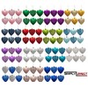 6pc Large Glitter & Matte Heart Baubles - Great Christmas