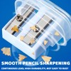 Pack of 8 4 Colours Pencil Sharpener with Container, Sharpener