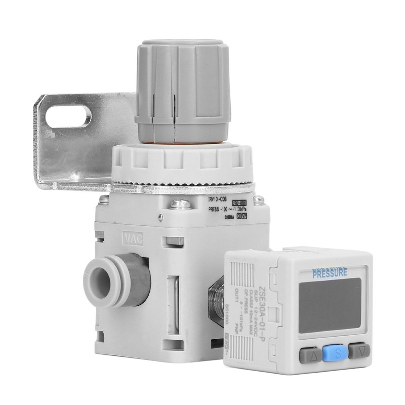 Air Pressure Regulator with Bracket Digital Pressure Gauge Pneumatic Vacuum