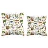 Medicinal Herbs Botanical Amanita Mushrooms Plants Pattern Throw Pillow