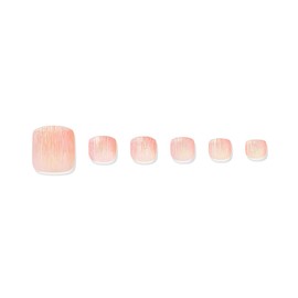 DASHING DIVA Magic Press Pink Pleats 24 Tips Pedicure Nail Tips Magic Press Pink Pleats 24 Tips Pedi