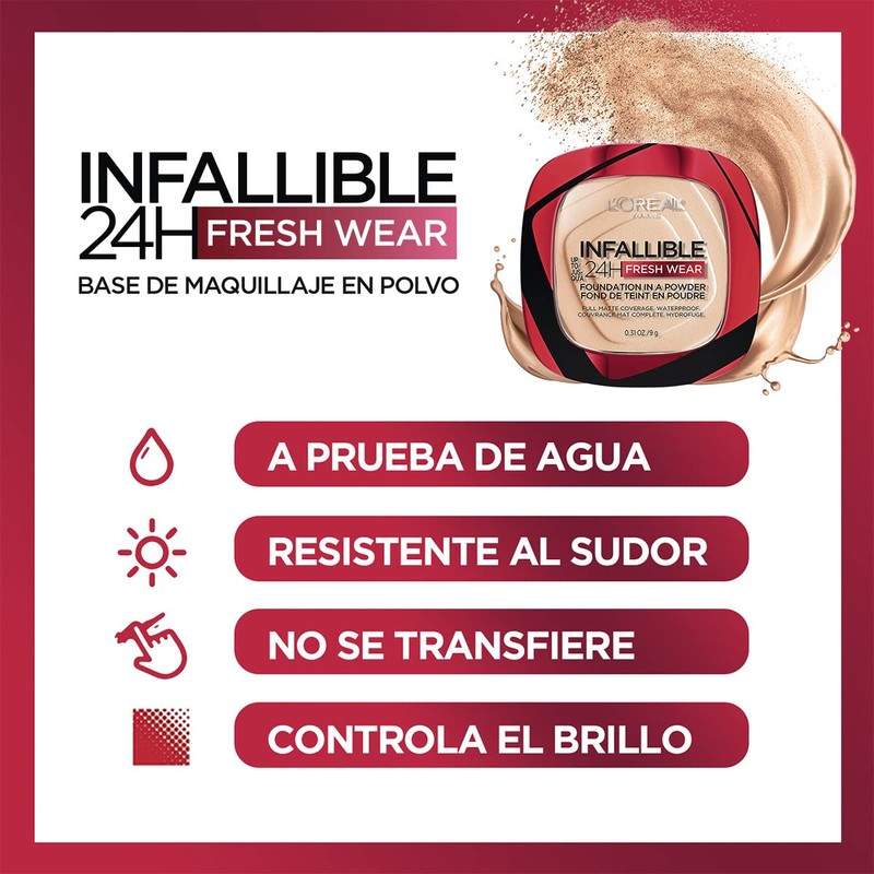 L´Oréal Paris base de maquillaje en polvo de larga duración