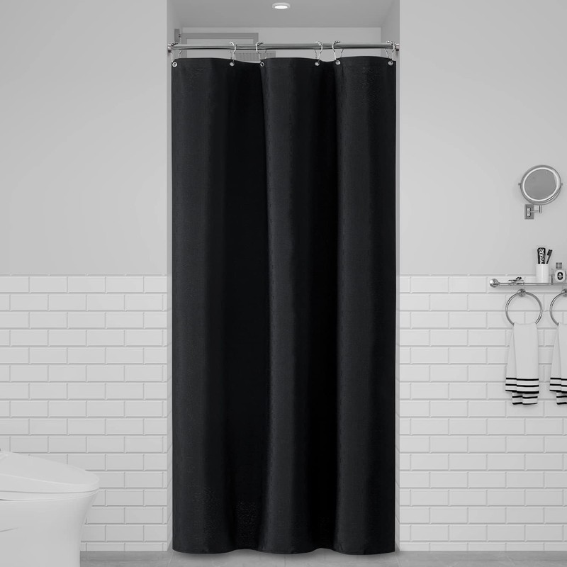BTTN Stall Fabric Shower Curtain - 36x72 Inch Narrow Linen