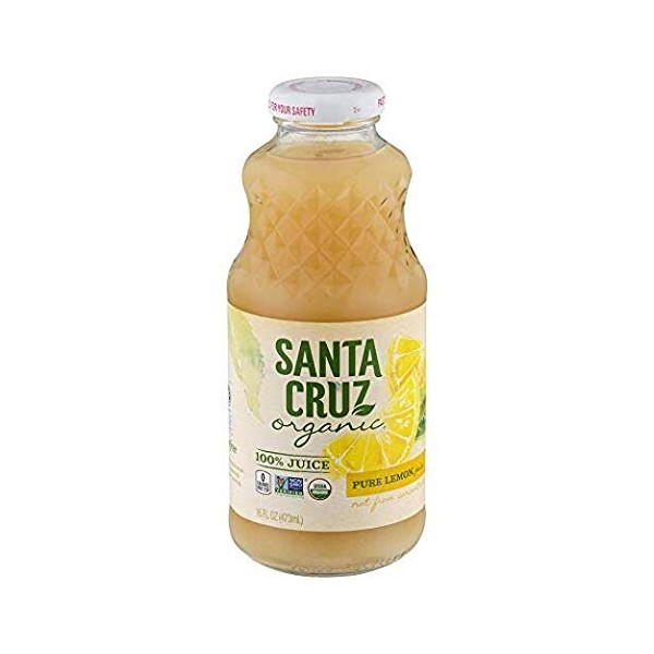 Santa Cruz Organic 100% Lemon Juice, 16 Ounces