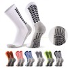 Men's Thick Cushion Anti-Slip Soccer & Running Socks with Terry Sole (Sizes 39-45) Size/Red 3ea