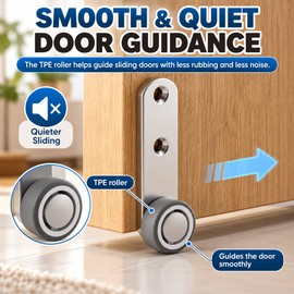 Sliding Door Roller Wheels for Smooth Movement – 4-Piece Metal Caster Set with 8 Screws for Sliding Door Hardware