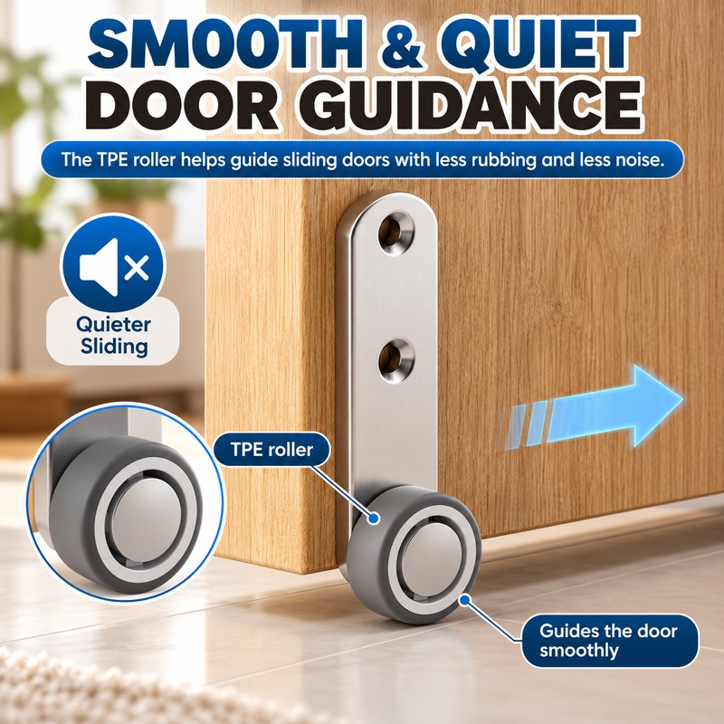 Sliding Door Roller Wheels for Smooth Movement – 4-Piece Metal