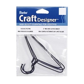 Darice Miniatures Wire Clothes Hanger - 3 inches - 3 Pieces