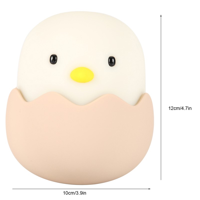 Cute Chick Shape USB Silicone LED Rechargeable Night Lamp Mini