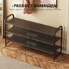 INGIORDAR Shoe Rack 3 Tier Long Storage Organizer Wide Metal