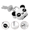 OSALADI Key Padlock Silicone Padlock Cute Panda Padlock with Keys