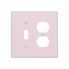 Wmhusu Light Switch Cover Plate Rose Pink 2 Gang Outlet