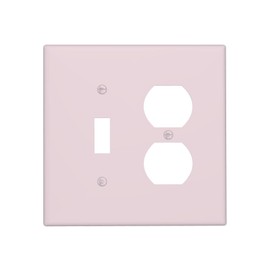 Wmhusu Light Switch Cover Plate Rose Pink 2 Gang Outlet Covers Decorative Switch Plates 1 Toggle Duplex Combo GFCI Socket Cover Wall Plates for Bathroom Bedroom Home Decor