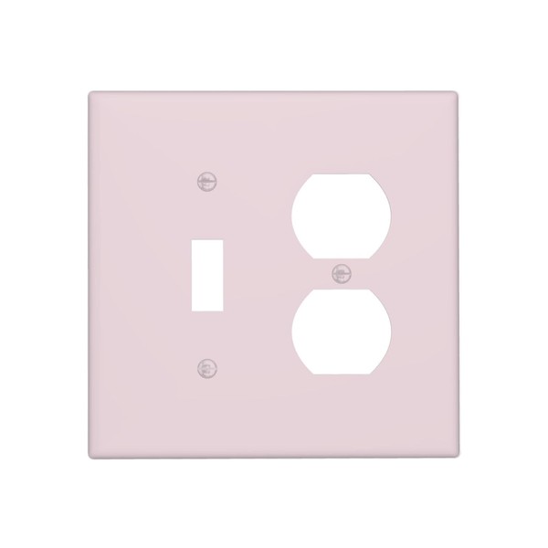 Wmhusu Light Switch Cover Plate Rose Pink 2 Gang Outlet
