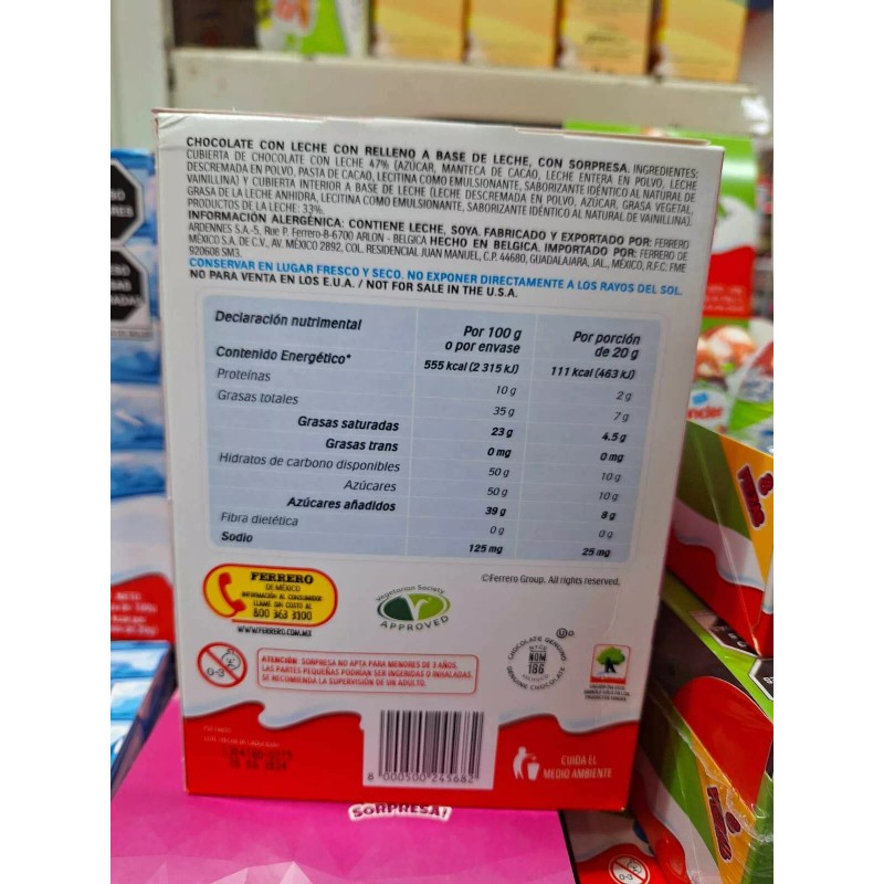 Kinder Huevo de Chocolate Kinder Sorpresa Maxi, 100 gr Mega