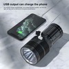 Strong Light Flashlight Digital Display Rainproof Rechargeable Flashlight for Camping