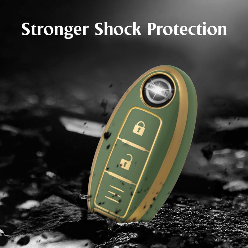 WORCAS Premium Soft TPU Key Case Cover Compatible with Nissan