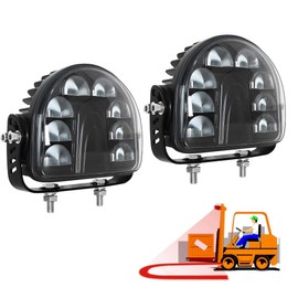Fuguang LED Forklift Lights Red Arc Forklift Safety Light Warehouse Safe Warning Lights 10V-100V (Red 2 Pack)