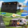 AlphabetAcre RV Awning Sun Shade Screen with Zipper 9' X