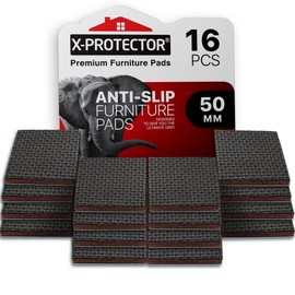 FURNITURE PADS X-PROTECTOR - NON SLIP PADS - PREMIUM 16 pcs 50mm - Floor Protector Pads - Rubber Feet for Furniture Feet - Ideal Floor Protectors for Keep Furniture in Place.