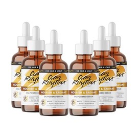 Curl Rhythm Nourish and Radiant Oil-Powered Serum - Nourishing Hair Oil - Non-Greasy Scalp Care - Hair Serum with Biotin for All Curl Types - 6 pc