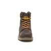 Cat Footwear Calibrate Steel Toe Construction Boot, Mens Leather Brown,
