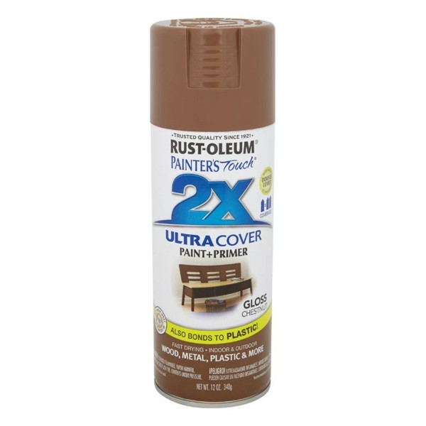 Rust-Oleum 249847 2X Ultra Cover Gloss Chestnut Spray Paint 12