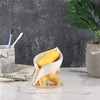 SUMTree Ceramic Soap Holder Self Draining Soap Dish, Leaf Shape