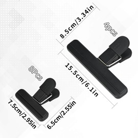 Kooogear 12 Pcs Bag Clips for Food Storage,Reusable Food Bag Clips for Sealing Freezer Bags Keeping Food Fresh,Ideal forSnacks Office Coffee Home Kitchen