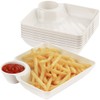 8 Pack Chip and Dip Serving Platter,Sushi Plates with Sauce