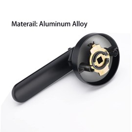 Qrity Door Lock Aluminium Alloy Handle Set Door Handle for Bedroom, Wardrobe, Storage Space and Office, Latch Size 60/70 mm, Round, Black