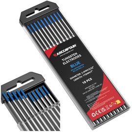 ARCCAPTAIN TIG Tungsten, TIG Welding Tungsten Electrode Blue 2% Lanthanated 10-Pack 3/32"x 7" (WL20/EWLa-2)
