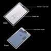 2 Set Badge Holder with Retractable Clip Clear Acrylic Vertical