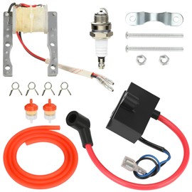 YOXUFA Motorized Bike CDI Ignition Coil + Magneto Coil Kit for 2 Stroke 49cc 50cc 66cc 80cc 100cc PK80 BT80 YD100 Engine Gas Motorized Bike Bicycle Parts