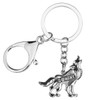 BAMAY Enamel Alloy Novelty Wolf Keychain for Women Girls Animals