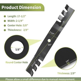 110-6837-03 Mower Blades Fit for T oro TimeCutter 50" Deck, T oro 115-5059-03 High Lift Blades Compatible with T oro Z5000 SS5060 50" Zero Turn Mower Riding Tractor, Replaces 112-9759-03, 3 Pack