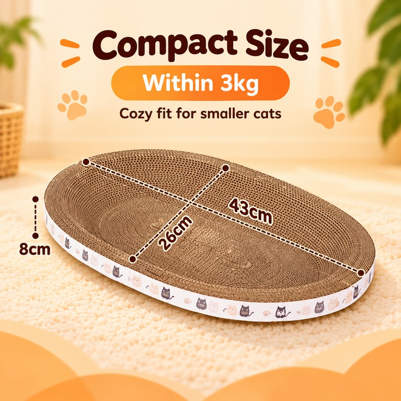 Corrugated Cardboard Cat Scratcher for Indoor Cats – Durable Scratching