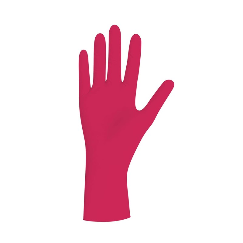 Unigloves Powder Free Nitrile Gloves – Red – Red Pearl