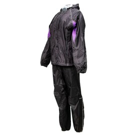 Milwaukee Leather Women's Motorcycle Hooded Water-Resistant Rain Suit for Outdoors - 2X-Large