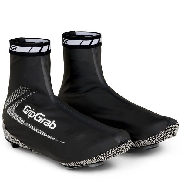 GripGrab Unisex's RaceAqua Road Bike Rain Aero Overshoes Waterproof Windproof Cycling Shoe-Covers Sleek Tight Fitting Gaiters, Black, XXL (EU 46/47-UK 11.5/12.5)