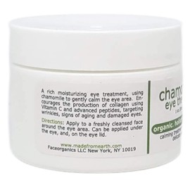 Chamomile Organic Eye Cream - Anti Wrinkle Treatment with Avocado and Vitamin C, 1 oz