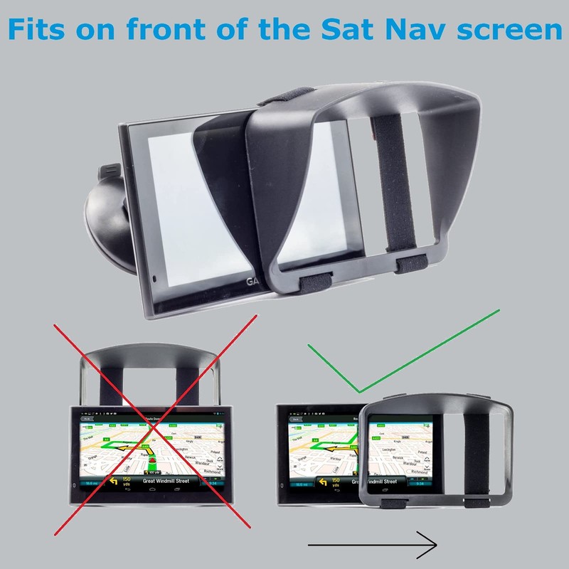 Digicharge Sat Nav Sun Shade Visor For 8’’ inch Garmin
