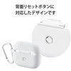 Elecom AVA-AP3TSWH Touch Slim Case with Carabiner, 3rd Generation AirPods