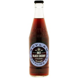 Boylan Bottling Craft Diet Black Cherry Soda 12oz Glass Bottle (12 Pack, Diet Black Cherry)