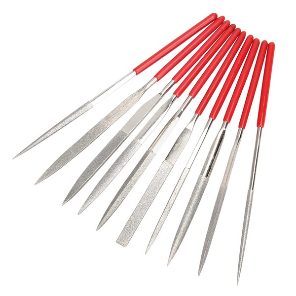 Mesee 10pcs Mini Diamond Needle File Set Stone Hardened Alloy