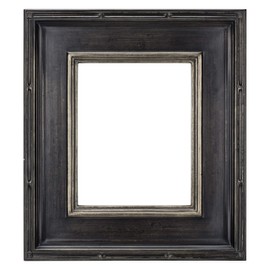 Museum Plein Aire Ornate Picture Frame - 6x8, Antique Black w/Silver Oil Painting Frames | Hand Leafed High-End Antique Style Frames | Open Back Frames with No Glass or Backing